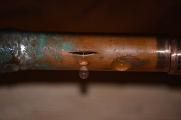 Burst pipe in Conway